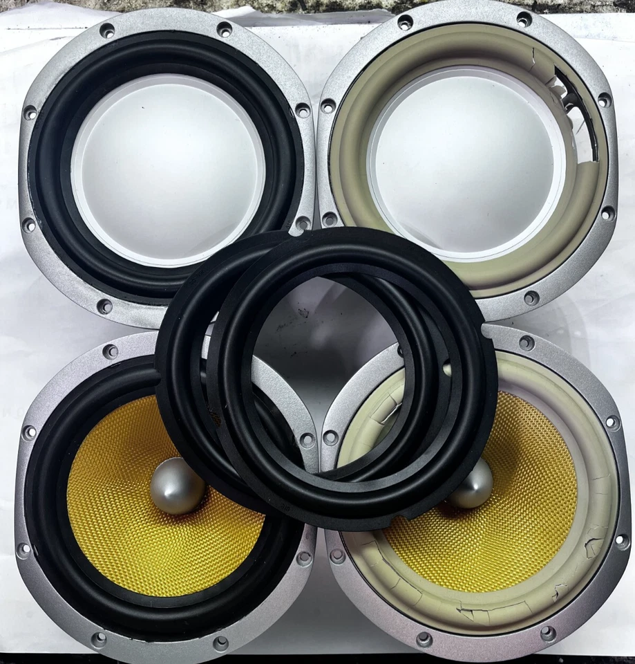 MARKENLOS 2x Goma Bordes Compatible. B&W DM 603 S3 incl. pegamento y rep. Instrucciones