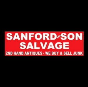 Funny "SANFORD AND SON SALVAGE" Sanford & Son truck BUMPER STICKER junk, drawer - Picture 1 of 1