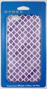 NEW Dynex iPhone 6 PLUS/6s+ Tile Pattern Phone Case Purple/White cute diamond - Picture 1 of 2