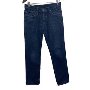 Abercrombie Fitch Jeans Mens 30 X 30 Dark Wash Button Fly Cotton Straight Leg - Picture 1 of 9