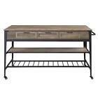 Kitchen Island on Wheels, Rolling Microwave Cart Serving Cart