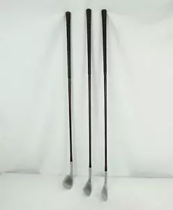 Vintage Burke Golf Clubs Punchiron Compacter 5 ,6, 9 Irons Wood Shafts - Picture 1 of 6