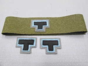 WW2  AIF 2/23rd battalion Tobruk colour patchs & plain wool puggarre set - Picture 1 of 8