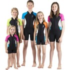 Seavenger Kids Junior Boy Girl Unisex Neon Neoprene Swim Shorty Pool Beach Lake 