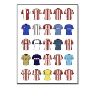 Sunderland Football Shirt Poster, Sunderland Poster, Classic Kit, a4 Print - Picture 1 of 3