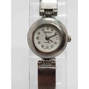 Capezio women's watch. White face with jewels on face. Silver band Working watch - Picture 1 of 8