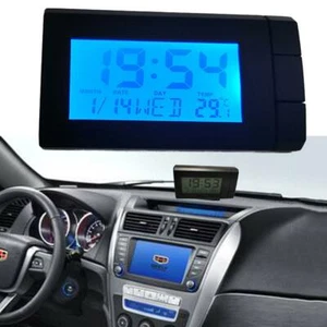 Car LCD Digital Display Clock Temperature 2 in 1 Car Ornaments Electronic Clock - Picture 1 of 11