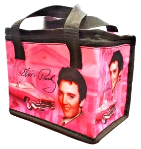 Elvis Presley Brotzeittasche/Tasche isoliert rosa mit Gitarre NEU Geschenkidee - Bild 1 von 1