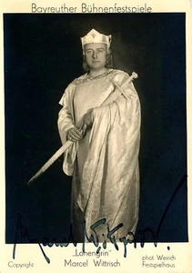 MARCEL WITTRISCH opera tenore firmata Bayreuth foto come Lohengrin - Foto 1 di 1