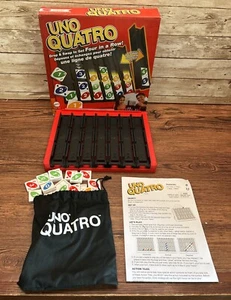 UNO Quatro Game with Colored Tiles & Plastic Game Grid for Adult, Family & Ga... - Picture 1 of 7