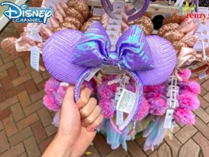 Minnie Mouse Ears Spring Iridescent Purple Lavender Disney Parks Headband - Picture 1 of 9