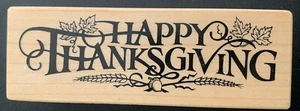 PSX G-1367 Happy Thanksgiving Rubber Stamp - Picture 1 of 3