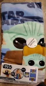 Juego de toallas y toalla Star Wars The Mandalorian 2 piezas 100 % algodón - Imagen 1 de 3