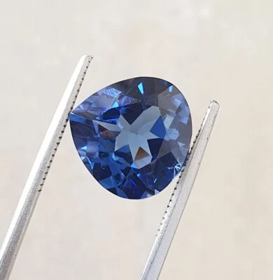 10.54 Ct Flawless Lab Grown Blue Tanzanite Pear Cut AAA Quality Loose Gemstone - Image 1 of 4