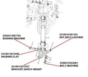 HMMWV HUMMER H1 LOWER SHOCK MOUNT - Picture 1 of 2