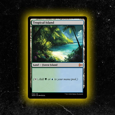 Tropical Island - Custom Magic: The Gathering Card - High-Quality - Image 1 of 4