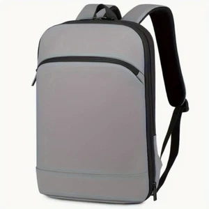 Stilvoller Grauer Nylon-Laptop-Notebook-Rucksack Handgepäck Flugreise Ryanair - Bild 1 von 4