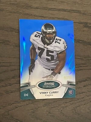 2012 Bowman Sterling Blue Refractor Vinny Curry #62 Philadelphia Eagles /99 - Image 1 of 2