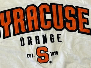 Syracuse Orange Men’s T-Shirt OVB White Sz XL 48 NWT Stitched Letters - Picture 1 of 5