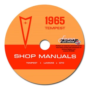 1965 Pontiac Tienda Manual Juego On CD Gto Tempest Lemans Chasis Cuerpo AC - Imagen 1 de 4