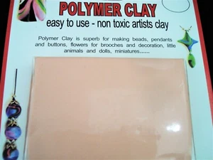 Modelling Polymer Clay Pale Ivory 60g Block Oven Bake DIY Art Craft - Picture 1 of 1