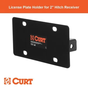 Hitch-Mounted License Plate Holder (Fits 2" Receiver) - Picture 1 of 5