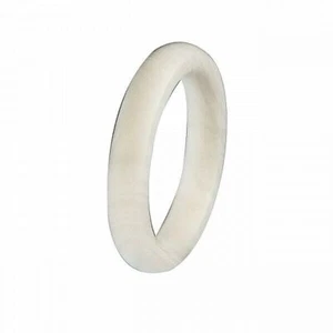 Anillo de diseño serio R298 acero inoxidable seda madera blanco ancho 567 - Imagen 1 de 2