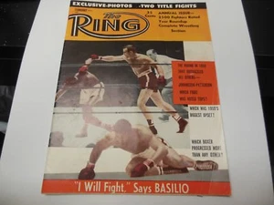 THE RING 1960 BASILIO COVER BOXING MAGAZINE RARE MUCH MORE FLOYD PATTERSON - Picture 1 of 2