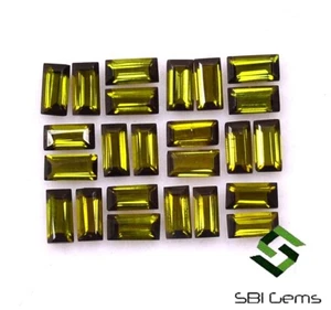 Lote de 25 piedras preciosas sueltas de turmalina verde natural corte baguette 4x2 mm 3,00 CTS - Imagen 1 de 5