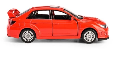 Subaru WRX STI Japanese Car Model Toy Red Diecast Toy RMZ City 1:34-1:39 Scale - Image 1 of 4