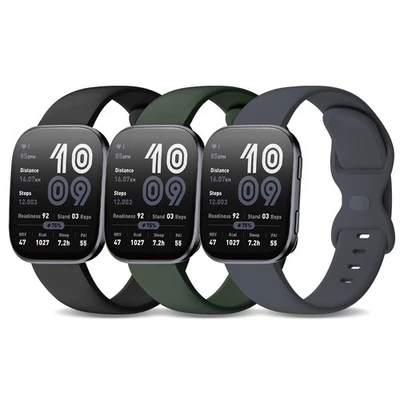 Pacote com 3 pulseiras esportivas de silicone Kollody para Amazfit Bip 6/5, GTR 4/3 Pro/3/2, Balanc - Imagem 1 de 4