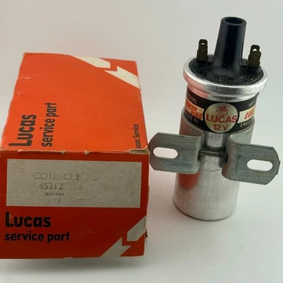 NOS OEM Lucas Ignition Coil Jaguar MG Triumph 45212D HP12 Dated 1977 - Image 1 of 4