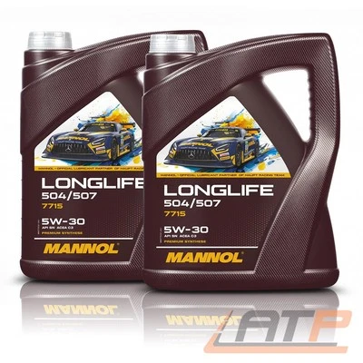 MANNOL 2x 5 L LITER LONGLIFE 504/507 5W-30 MOTORÖL VW 50400/50700 MB 229.51