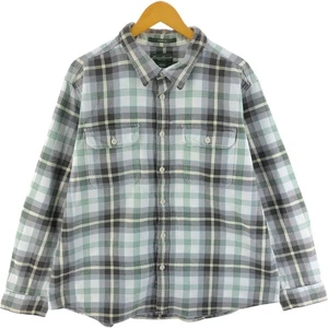 Vintage Eddie Bauer Classic Fit Long Sleeve Heavy Flannel Check Shirt Men's ... - Picture 1 of 5
