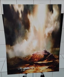 Star Wars Rogue One Jedha's Doom Scratch Left Side of Canvas Fine Art 22" x 28" - Picture 1 of 4