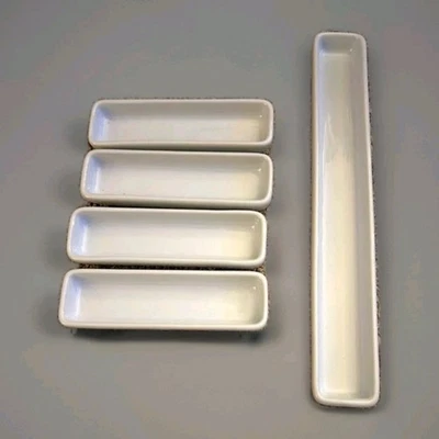 The Pampered Chef Simple Additions 5 PC White  Hospitality Set #1945 NEW  - Image 1 of 3