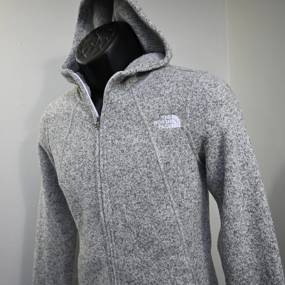 Sudadera con Capucha The North Face Cremallera Completa Gris con Bolsillos Manga Larga Mujer Talla Pequeña Foto 1 de 4