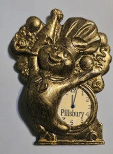 PILLSBURY DOUGHBOY POPPIN' FRESH NEW YEARS FAUX BRASS MAGNET Willabee & Ward - Picture 1 of 2