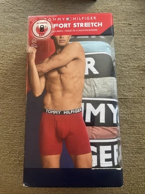 TOMMY HILFIGER Men's S  Cotton Comfort Stretch 4 Pack Briefs Assorted - Image 1 of 3