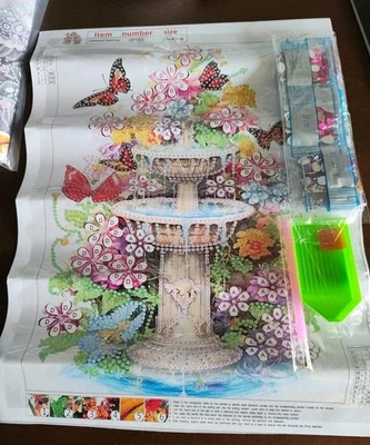 Diamond Painting 5D DIY PARTIAL 30x40cm 🐝 WATER FOUNTAIN 99 🐝 Free Post - Imagem 1 de 2