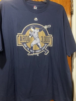 NWOT Majestic MLB NY Yankees 2015 Alex Rodriguez 3000 Hits Men’s XXL T-shirt  - Image 1 of 3