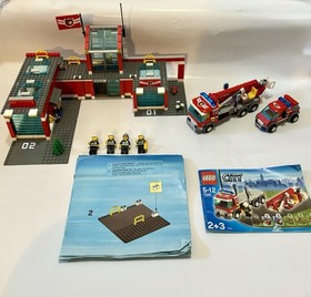 Lego City  Fire Station 7945 Retired Set w/ Minifigs Vehicles Manual