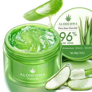 Bio Aloe Vera Gel für Gesicht & Körper, 96% reines Aloe Gel hergestellt innerhalb von 12 Stunden... - Bild 1 von 9