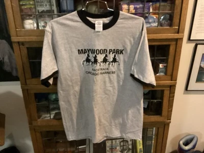 Camiseta De Colección Maywood Park Racetrack CHICAGO ARNÉS Gris Delta Ringer Talla L - Genial Foto 1 de 4