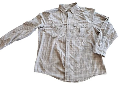 Cabelas Mens XL Plaid Long Sleeve Shirt  Nylon/Polyester Blend - Image 1 of 4