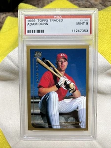 1999 Topps Traded #T50 Adam Dunn Cincinnati Reds RC Rookie PSA 9 🔥🔥 - Picture 1 of 4