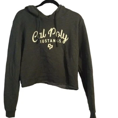 Cal Poly Mustangs Sudadera con Capucha Suave Mujer Gris Medio VNC College Foto 1 de 4