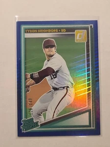 2025 Donruss Rated Prospect Tyson Neighbors #181 Holo Blue 126/149 Padres - Picture 1 of 2