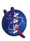 Official NASA Vector Logo Patch Blue Red 3" Iron On Collectible 