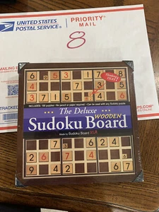 Sudoku Board USA | Sudoku - Deluxe Wooden sudoku game, 100 puzzles New-Sealed - Picture 1 of 6